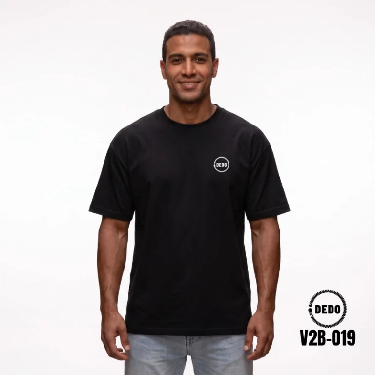 Classic Cruiser Motorcycle Graphic 100% Cotton Oversized T-Shirt by DEDO