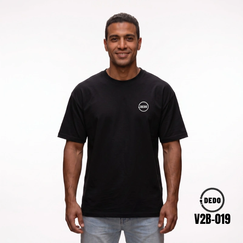 Classic Cruiser Motorcycle Graphic 100% Cotton Oversized T-Shirt by DEDO